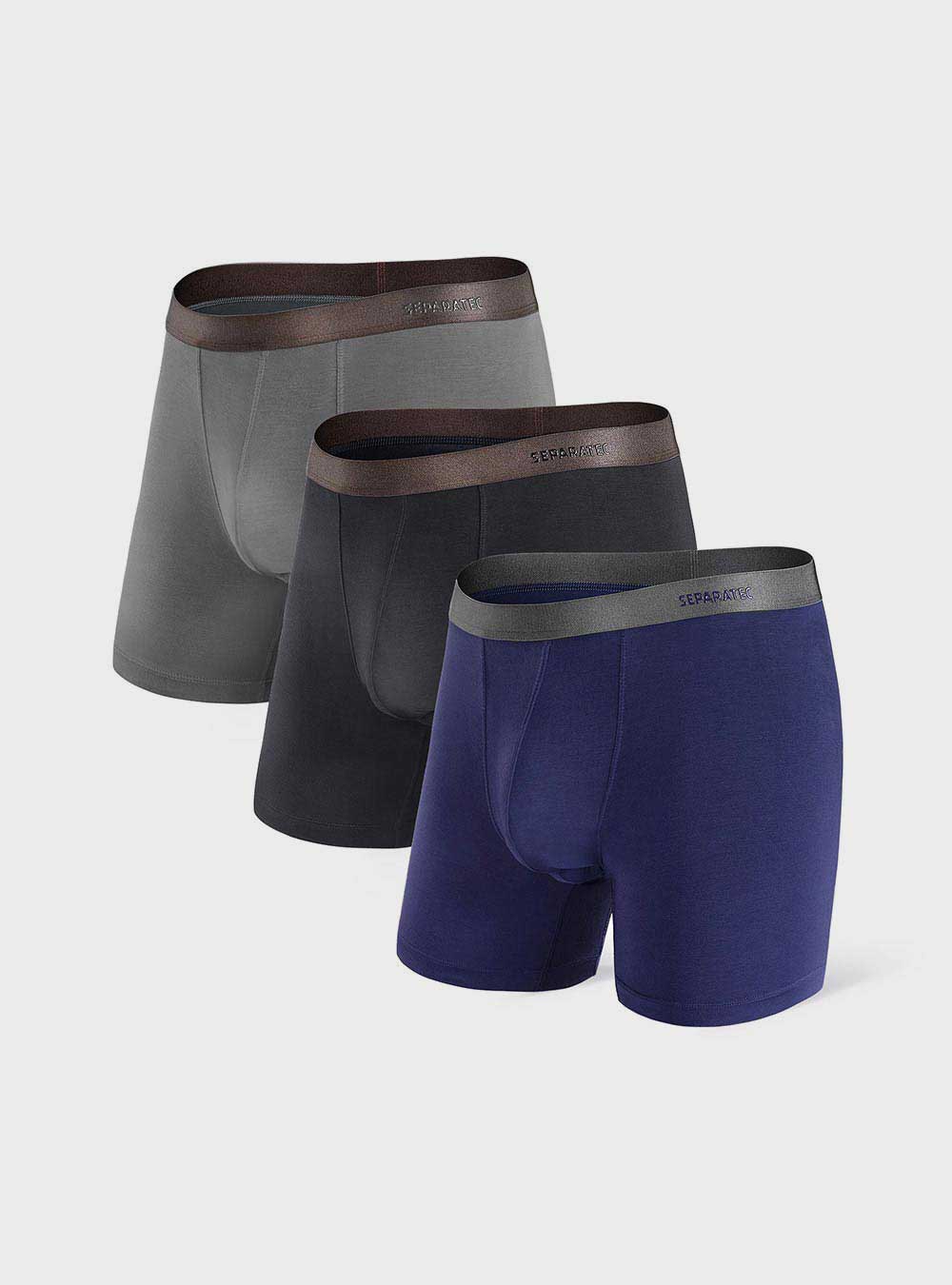 Stylish Classic Bamboo Rayon Dual Pouch Boxer Briefs